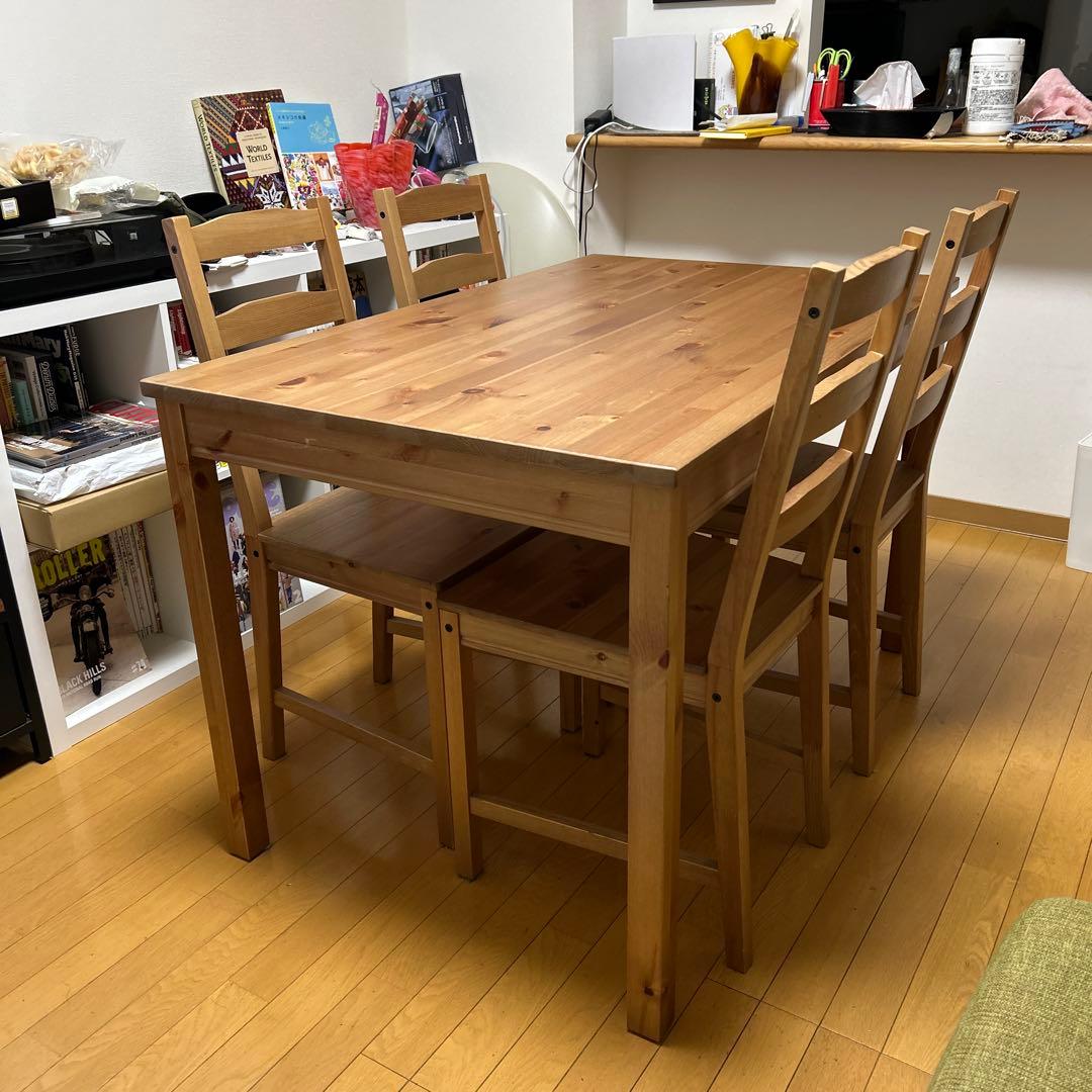 IKEA ヨックモック ダイニングテーブル チェア セット