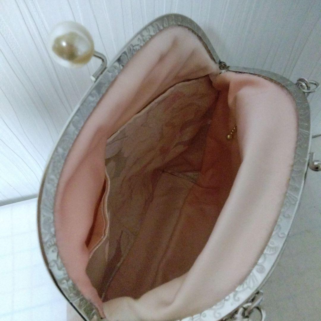 ハクちゃん様オーダー専用ページ　がま口バッグ(正絹袋帯リメイク)プラチナ箔