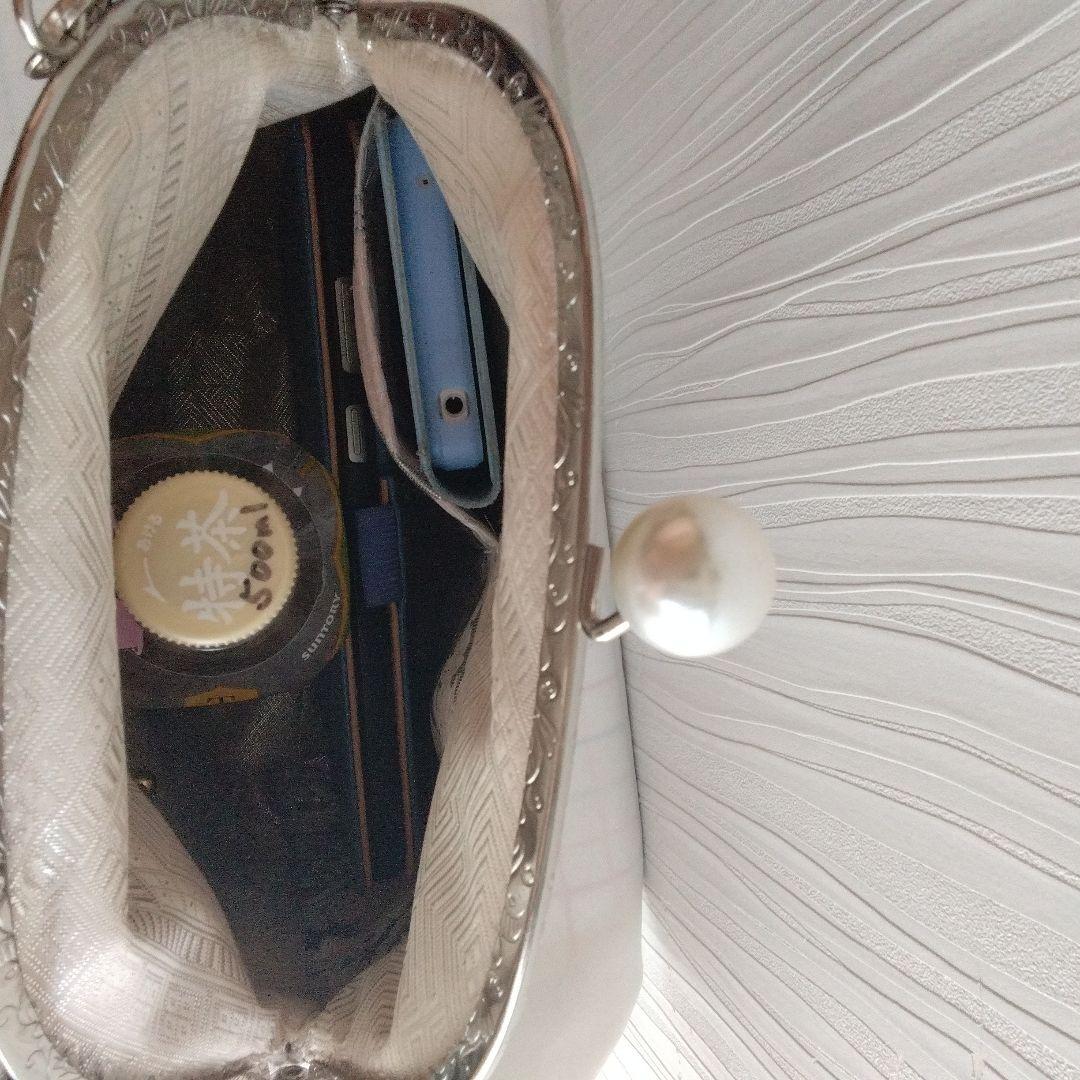 ハクちゃん様オーダー専用ページ　がま口バッグ(正絹袋帯リメイク)プラチナ箔