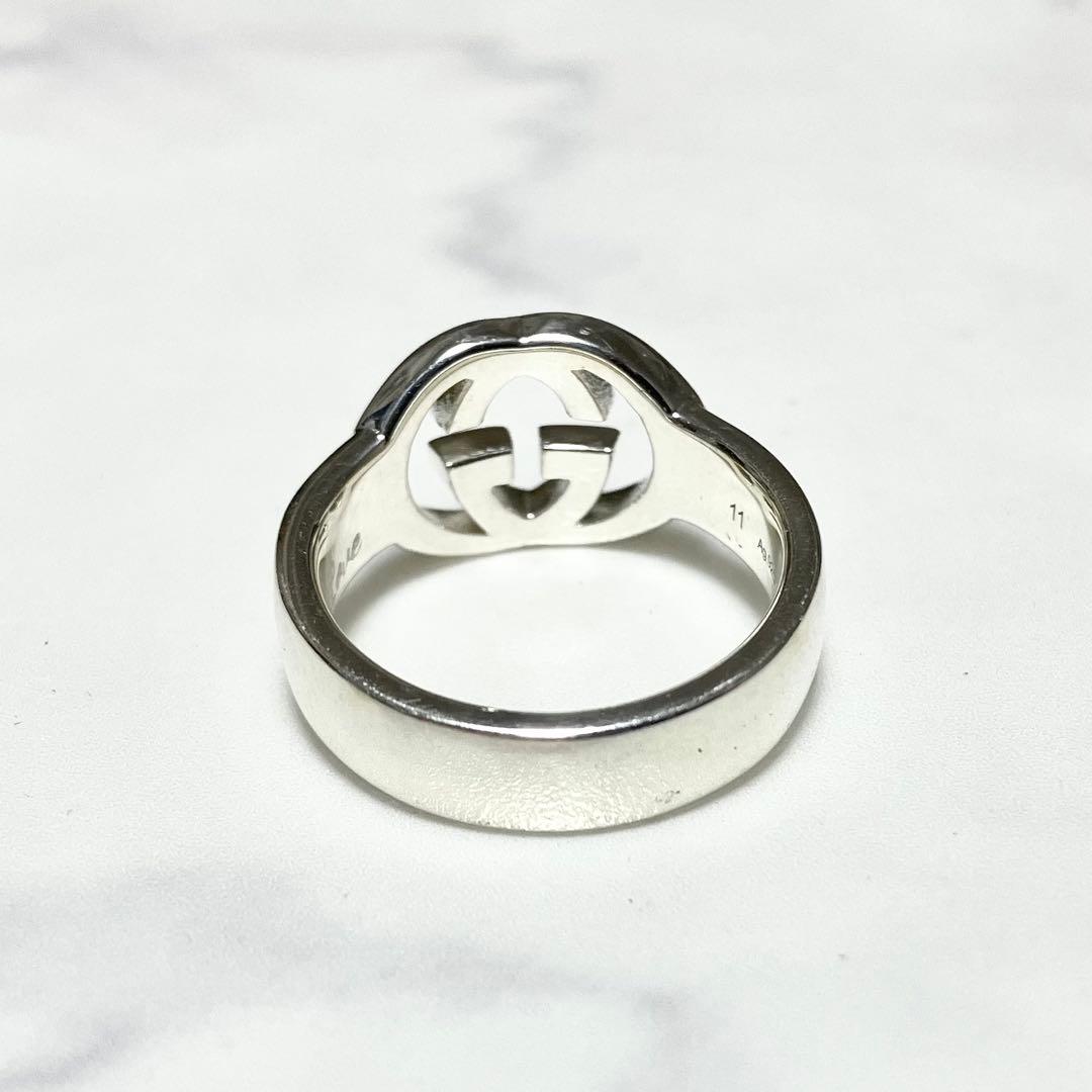 グッチ シルバーリング 925 GG インターロッキング 箱・袋・説明書付き