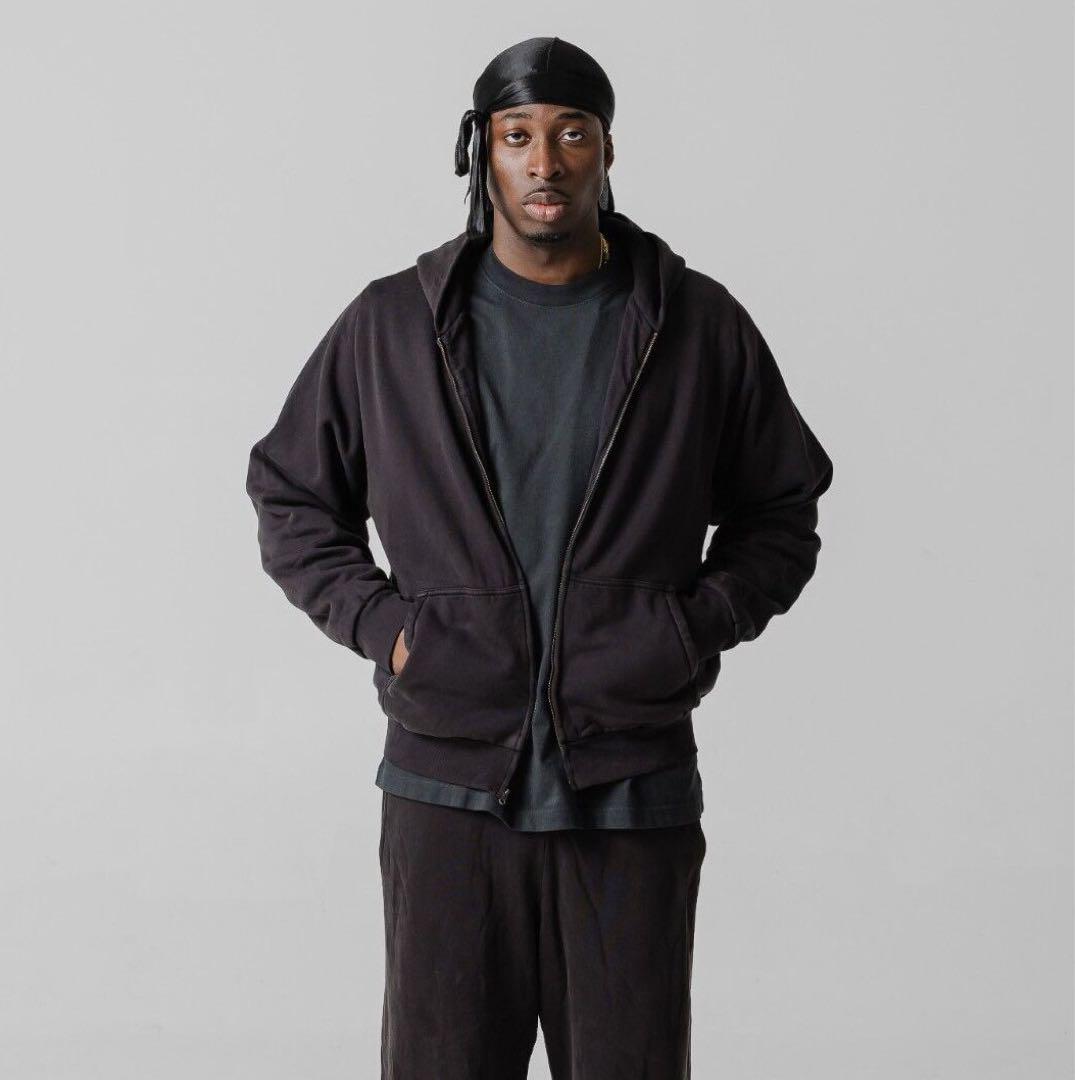 yeezy gap zip up hoodie フーディー　L ブラック