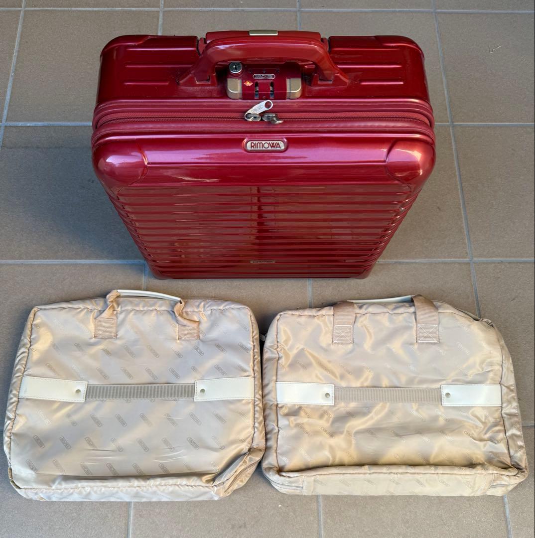 廃盤 リモワ レッド アタッシュ ビジネス キャリーケース ビジネストローリー