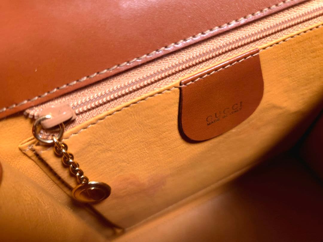 GUCCI ブラウン ハンドバッグ ゴールド金具 グッチ ショルダーバッグ