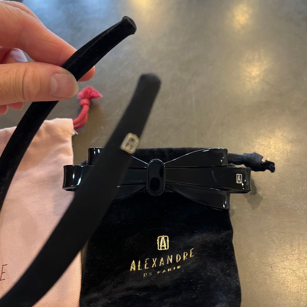ALEXANDRE DE PARIS ブラックヘアバンド2セット