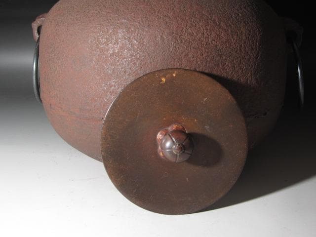 ☆　江戸期　丸釜　下間庄兵衛造　大西清右衛門極めがございます☆y457