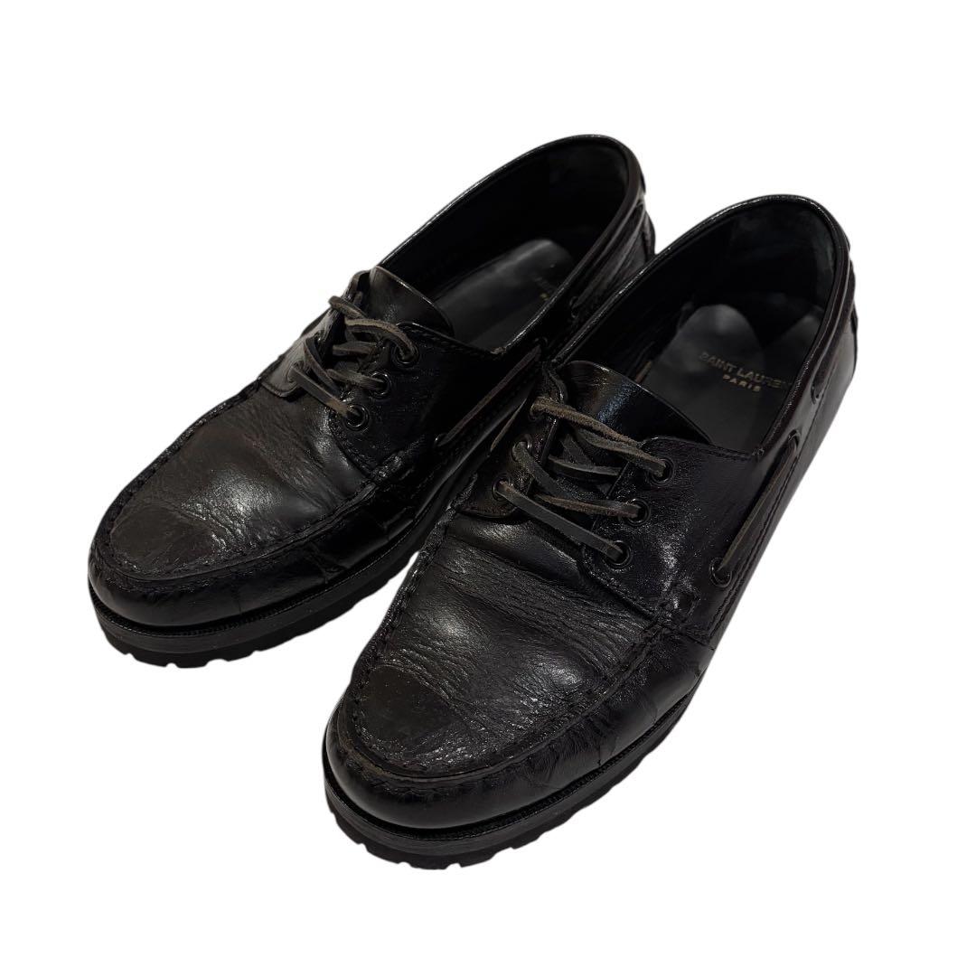 靴 saint laurent paris : leather loafers