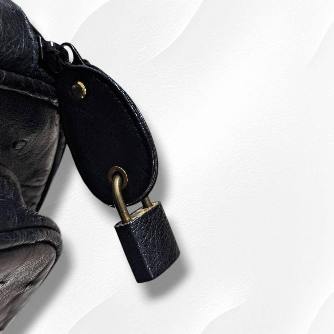 【JRA認定・希少】オーストリッチ キャリーケース 高級レザー 黒 ビジネス