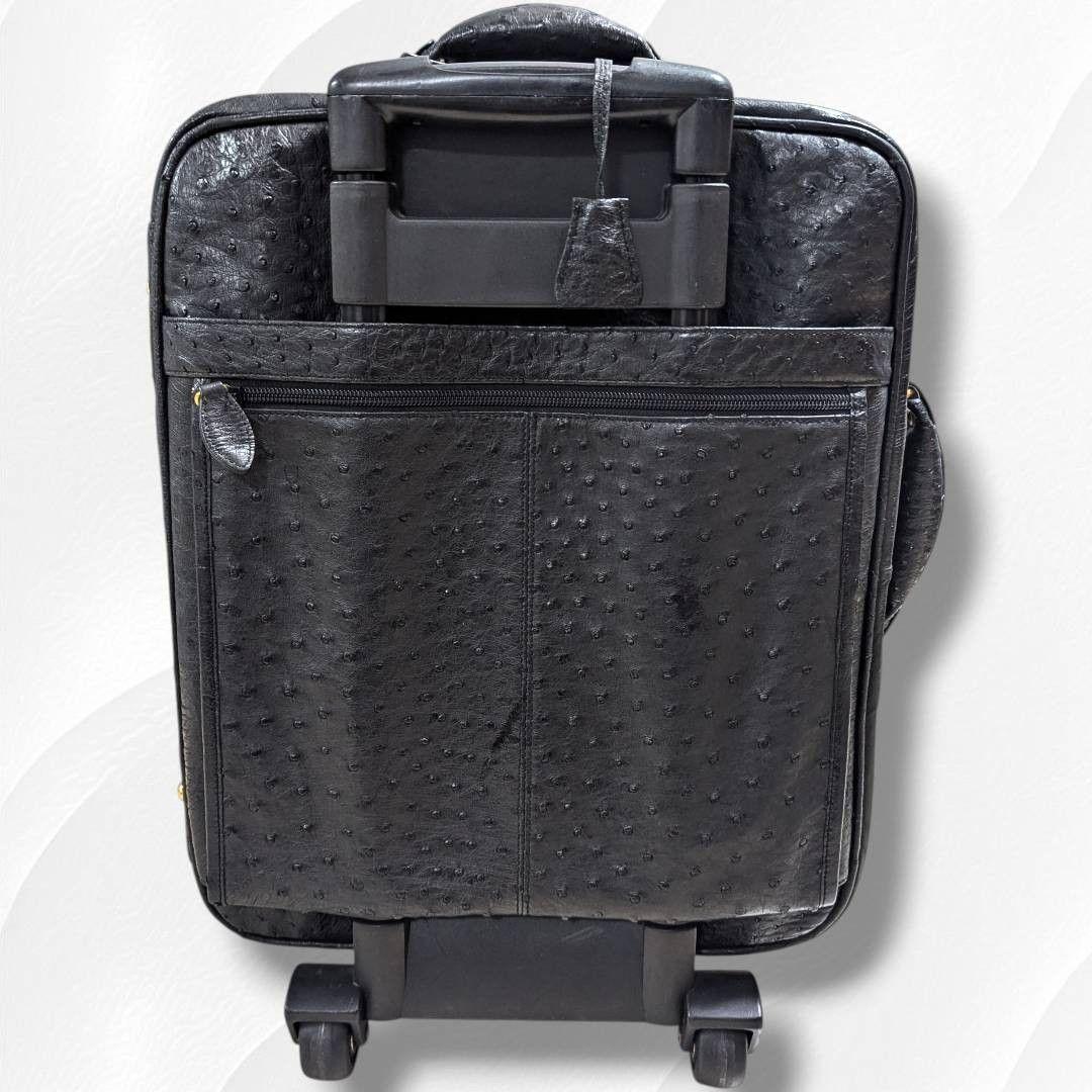 【JRA認定・希少】オーストリッチ キャリーケース 高級レザー 黒 ビジネス