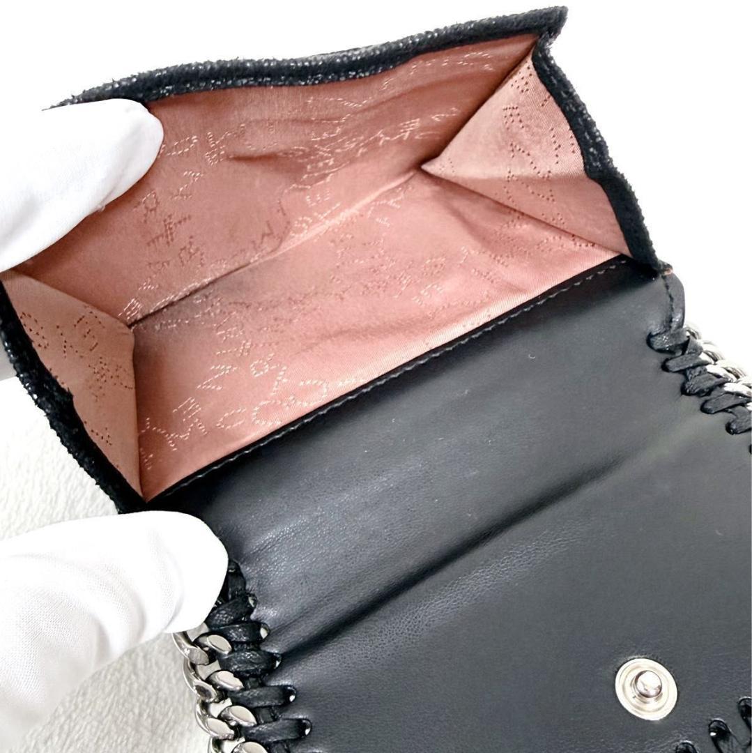 【極美品】ステラマッカートニー 二つ折り財布 ファラベラ ブラック