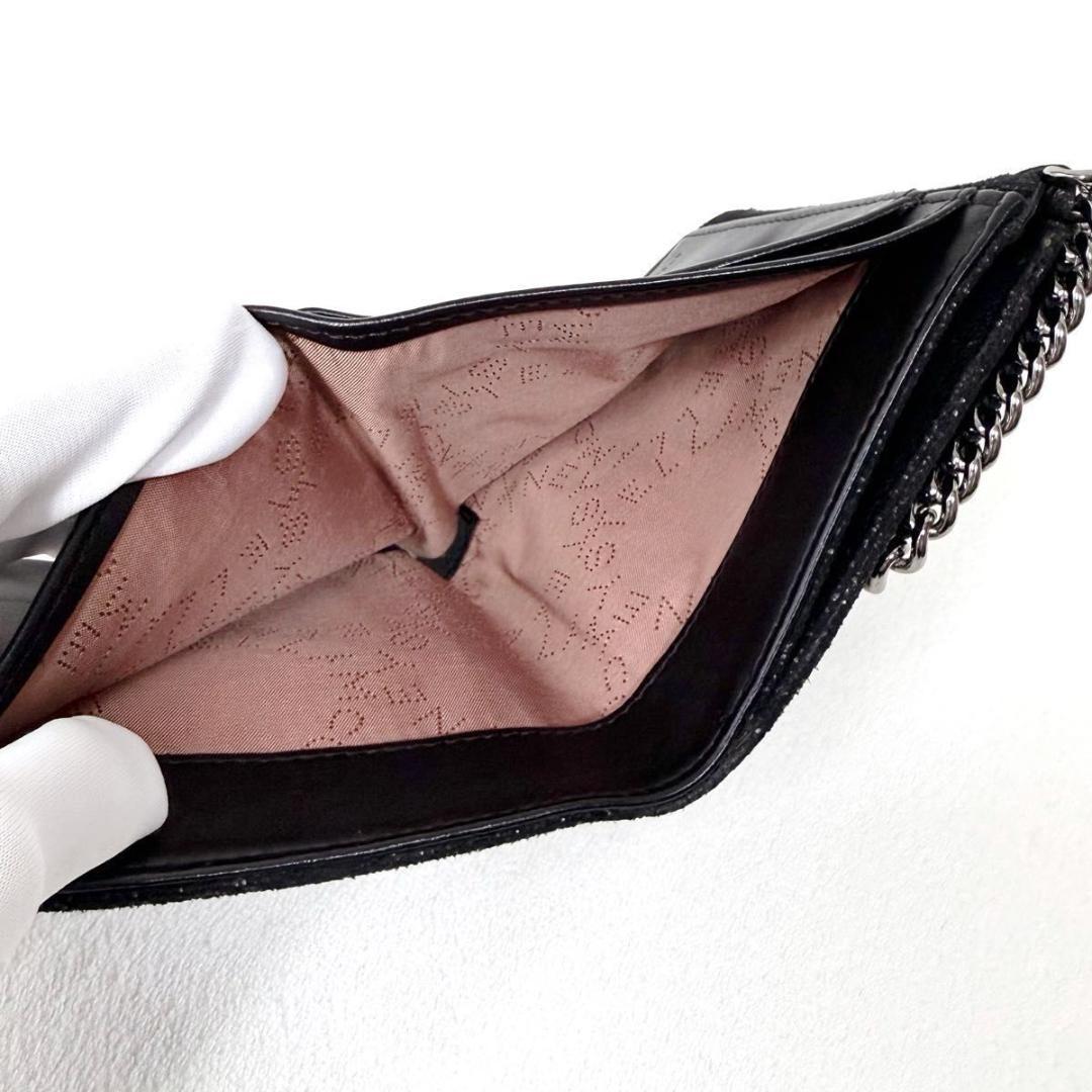 【極美品】ステラマッカートニー 二つ折り財布 ファラベラ ブラック