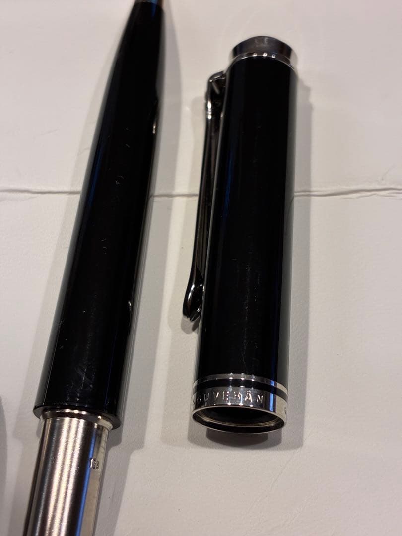 9/29迄ペリカンボールペン スーベレーンK805ブラック×シルバー 箱保証書付