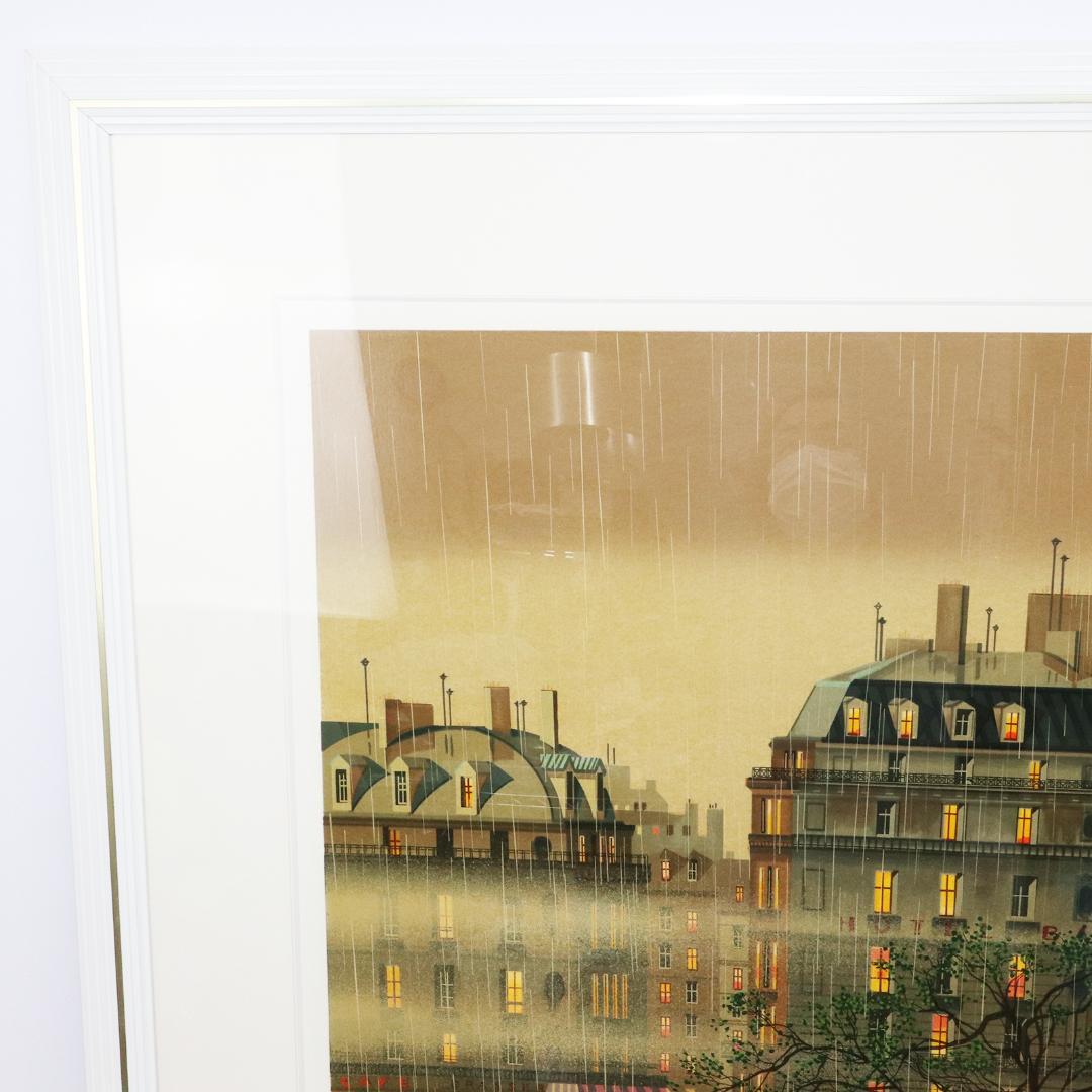 ヒロヤマガタ 「レインドロップス」 シルクスクリーン