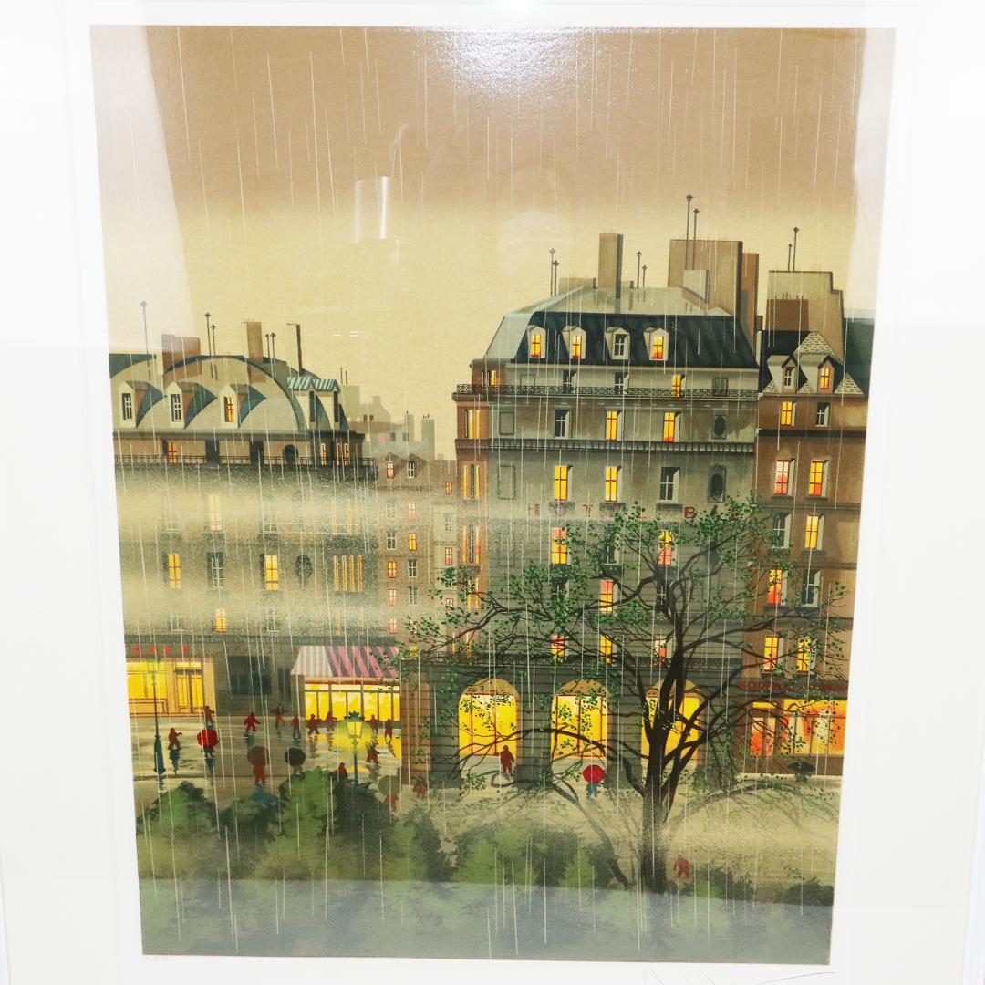 ヒロヤマガタ 「レインドロップス」 シルクスクリーン