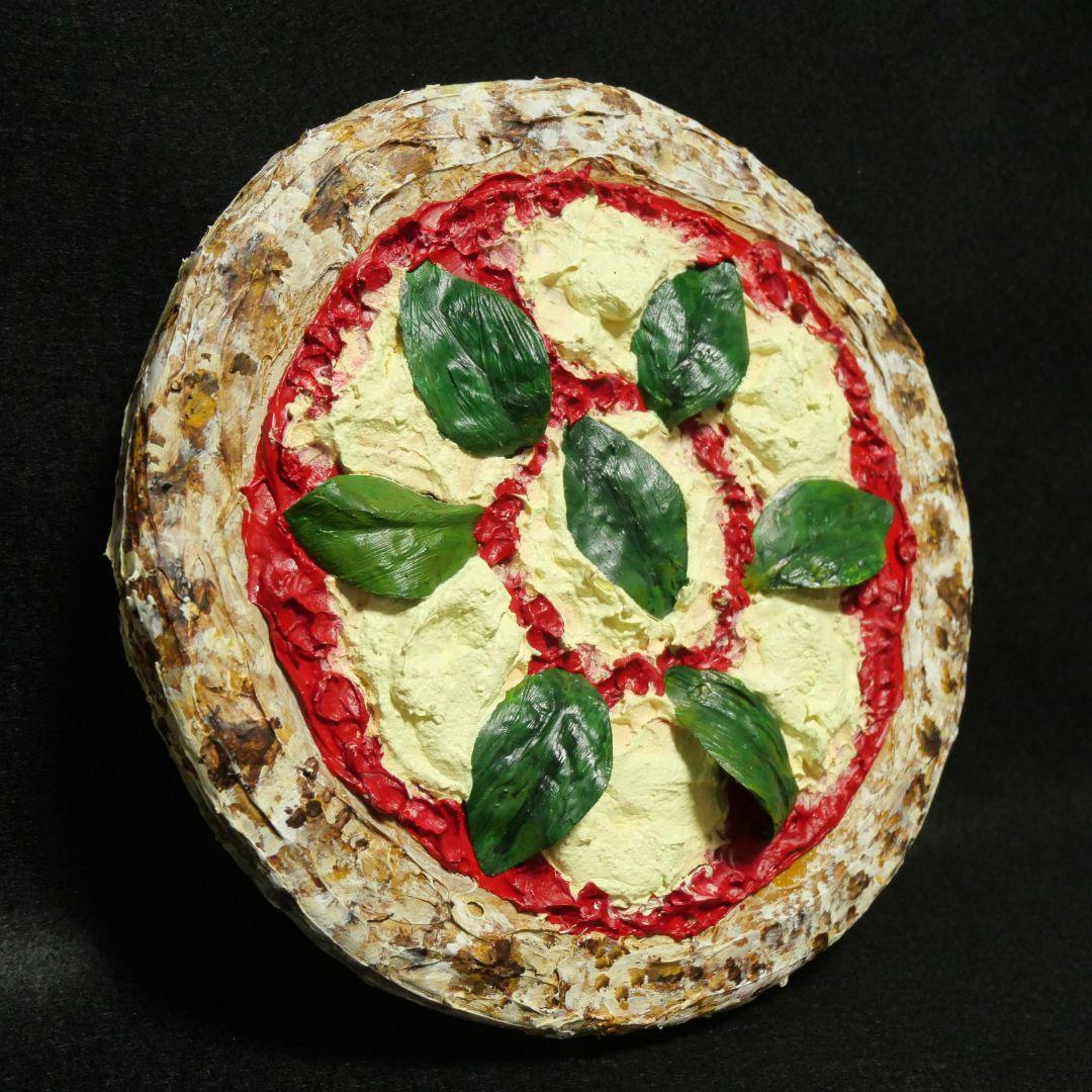 油絵 油彩 油彩画 絵 絵画 円形【ピザ】