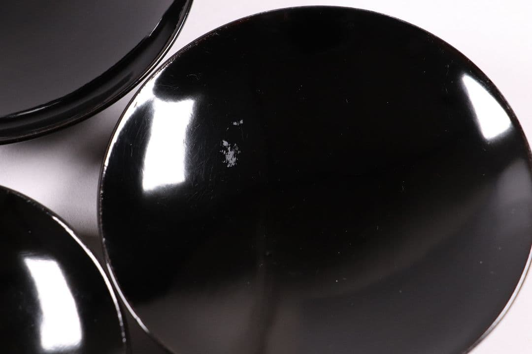 木製漆器 菊花蒔絵 黒塗 椀 五客 漆芸 茶懐石 会席道具 草花【MA286】