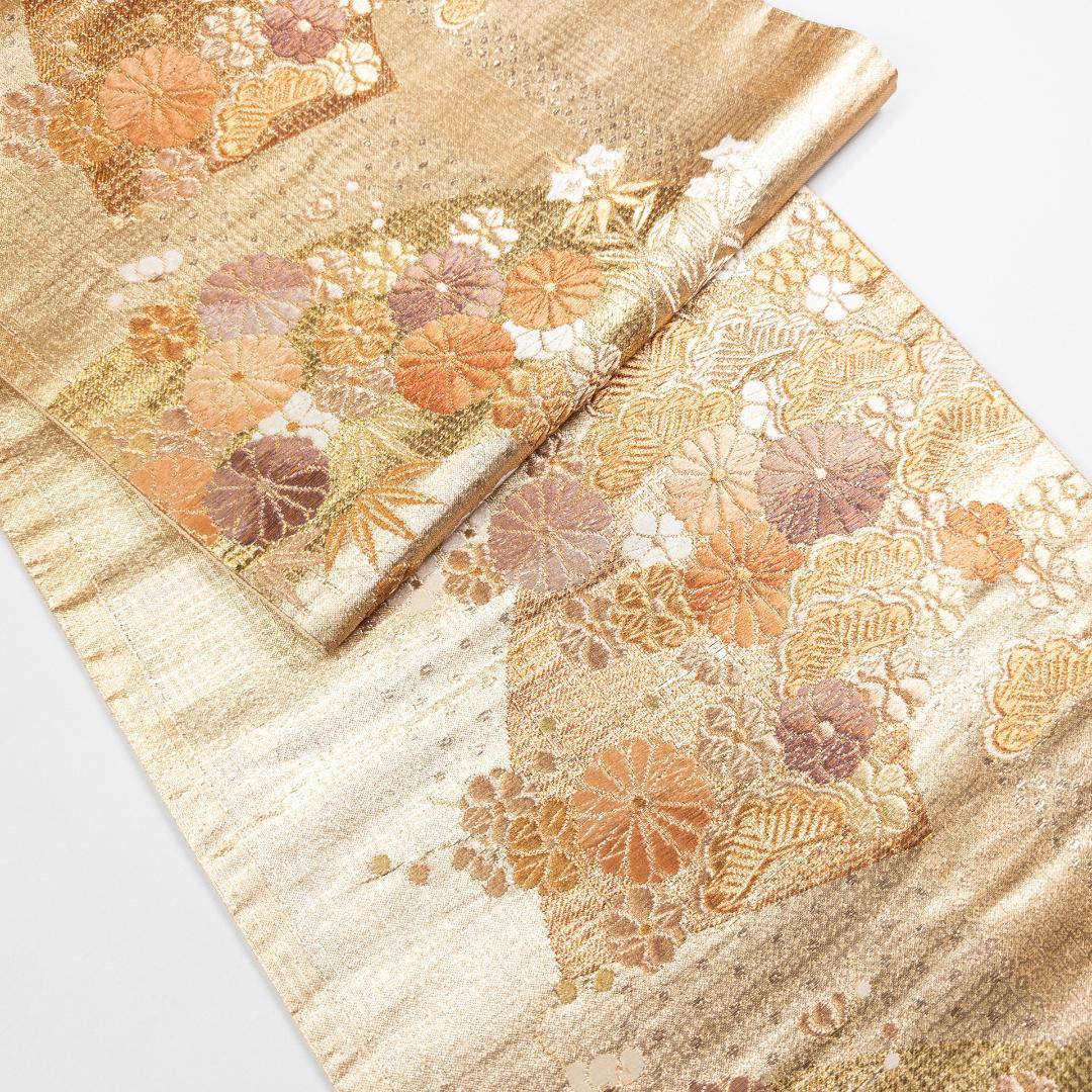 ルーピー R7SK1311 振袖+帯 2点セット 豪華な花々 六通柄