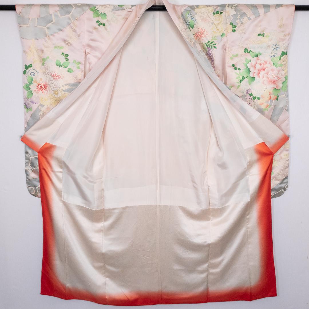 ルーピー R7SK1311 振袖+帯 2点セット 豪華な花々 六通柄