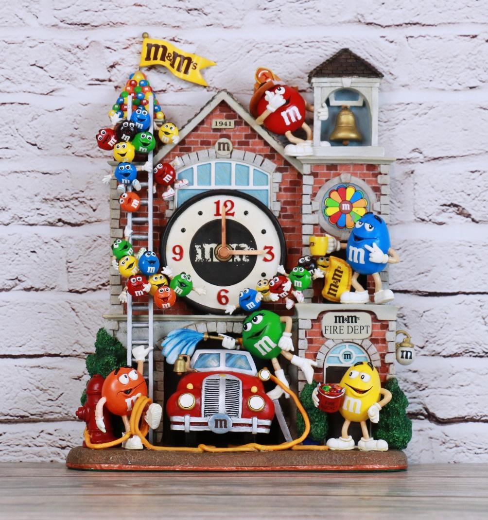 M&Ms ダンベリーミント　消防署　コレクターズウォールクロック　２００５年製