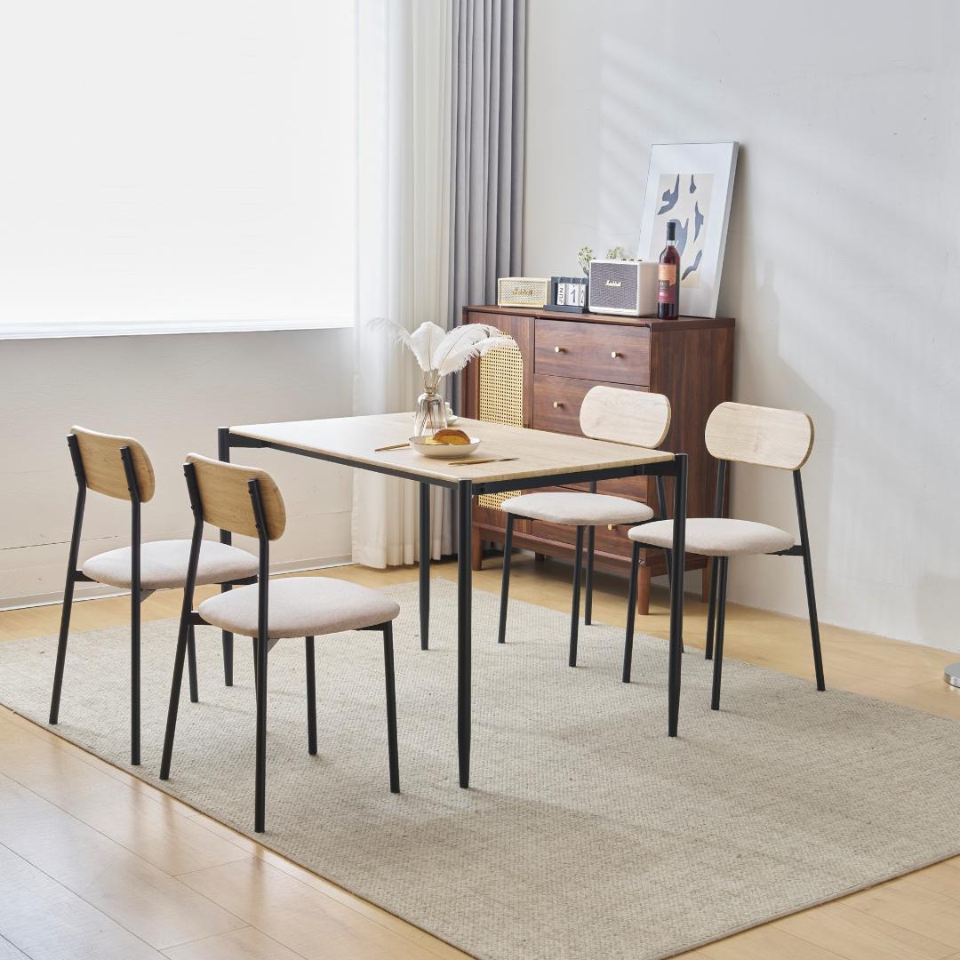 人気再入荷！ダイニングテーブルセット4人用 5点セット　チェア4脚NATURAL