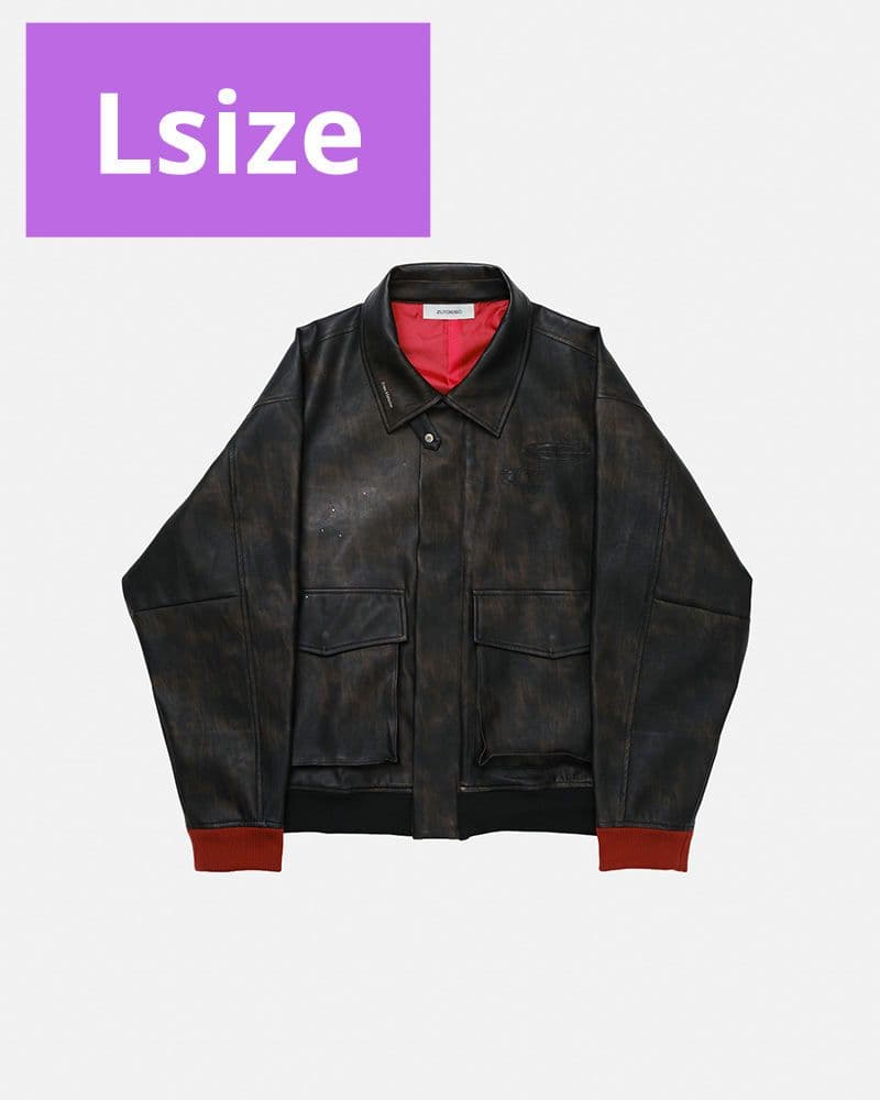 ずっと真夜中でいいのに。 コズミックどろ団子ツアー フェイクレザーブルゾン L