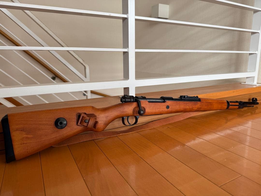 タナカ kar98k mod.98 リアルウッド 革製スリング付き エアガン