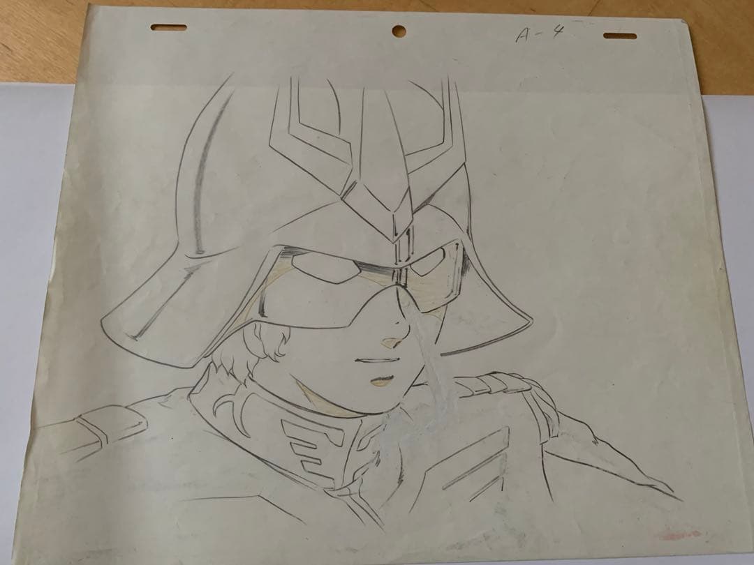 セル画　機動戦士ガンダム　シャア・アズナブル　背景　下絵　当時物　初代ガンダム