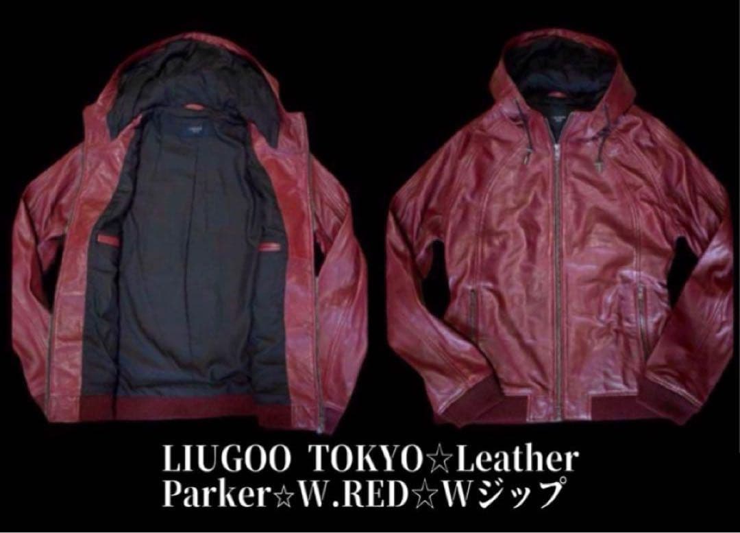 N*8様 ⭐️LIUGOO TOKYO⭐️ leather ⭐️ワインレッド☆L