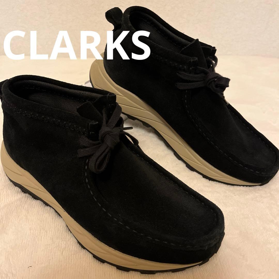 美品未使用級　Clarks クラークス ワラビーエデン 26.5cm 黒スエード