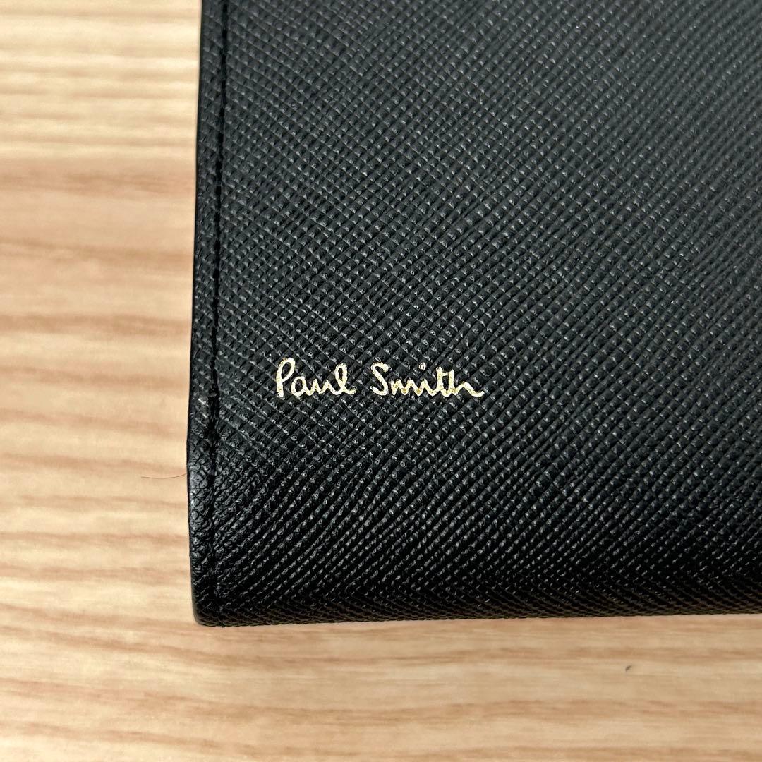 【未使用近✨️】Paul Smith ジップストローグレイン 2つ折り財布 黒