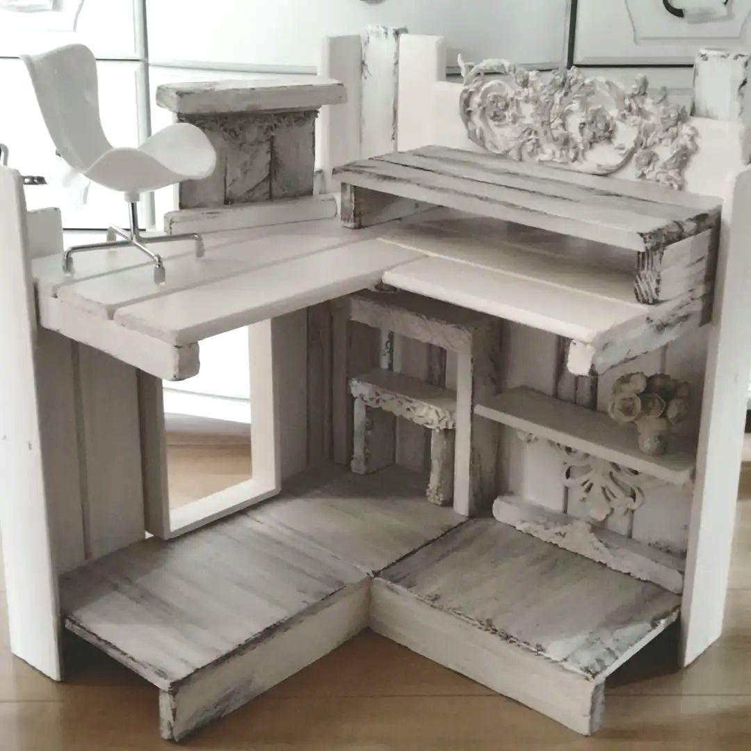 作家さん シャビーシック アンティーク ロココ ヨーロピアン ドールハウスセット