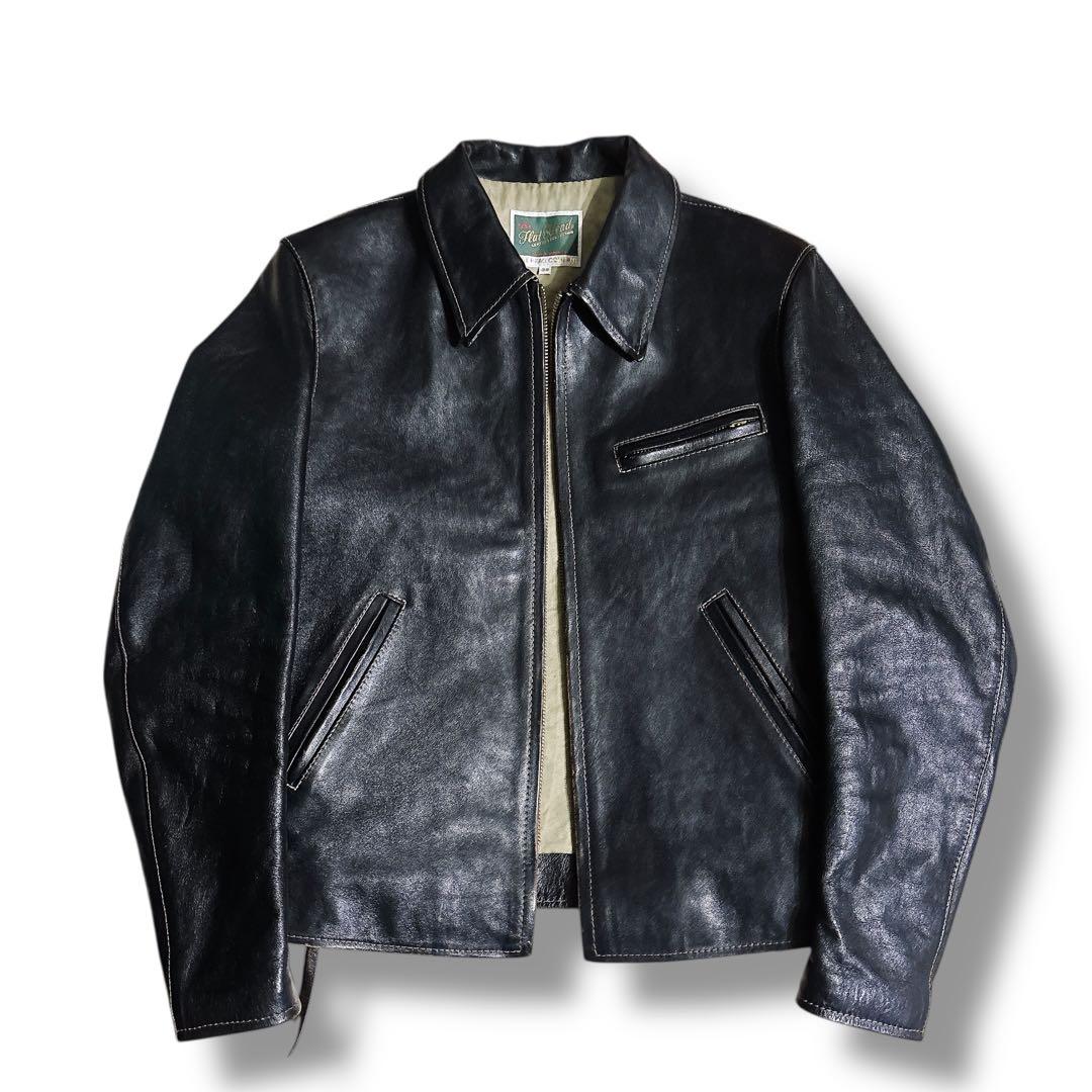 THE FLAT HEAD ホースハイド シングル レザージャケット 黒 38