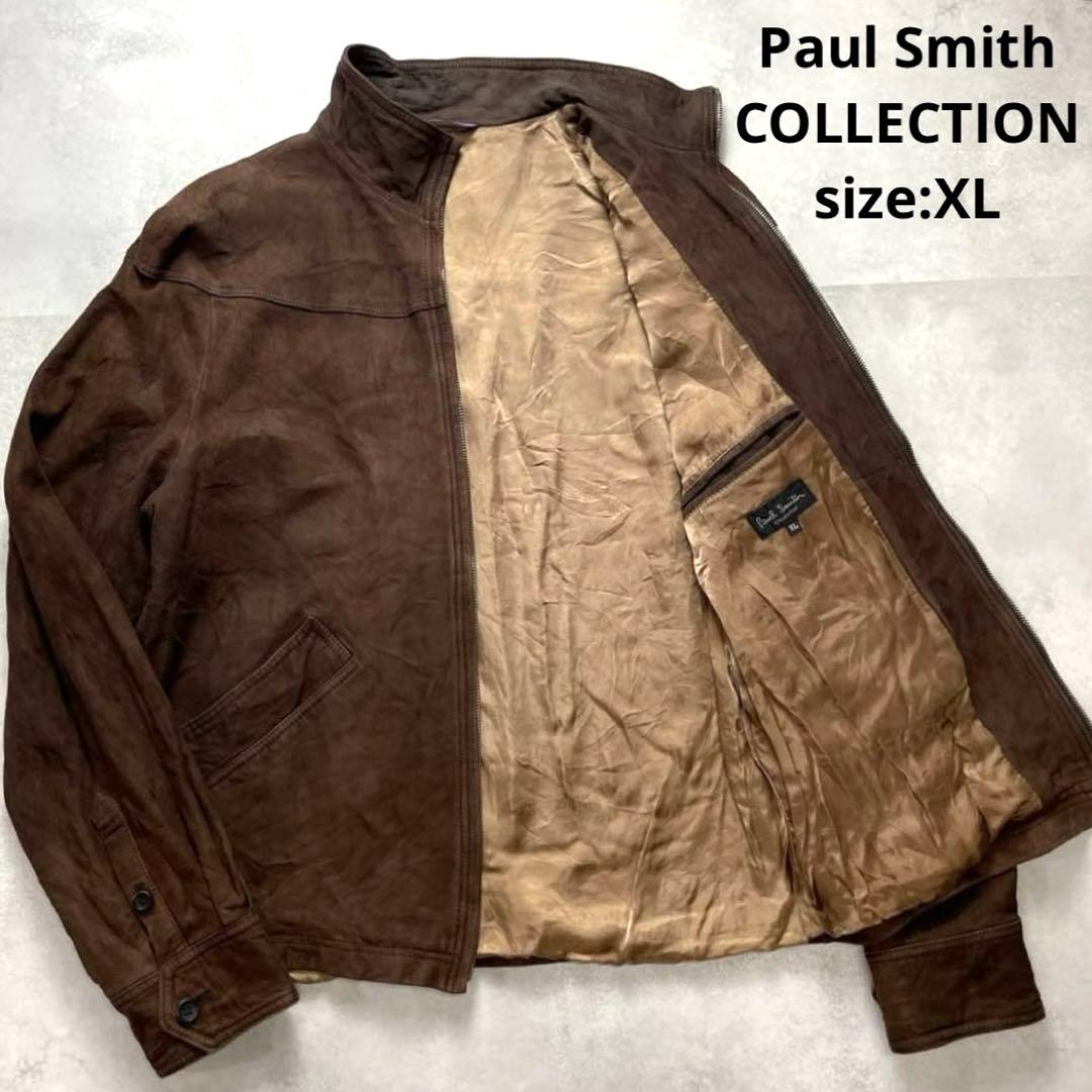 希少XL✨ポールスミス 羊革ラムスキン スウェードレザー シングルライダース