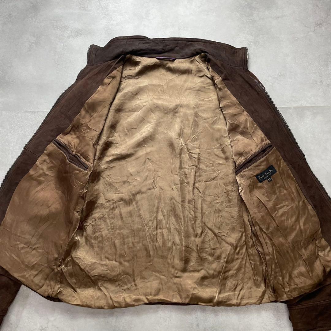 希少XL✨ポールスミス 羊革ラムスキン スウェードレザー シングルライダース