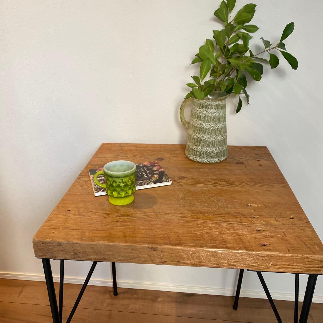 ‼️更に値下‼️お早めに★アンティーク古材テーブルアイアン脚カフェテーブル