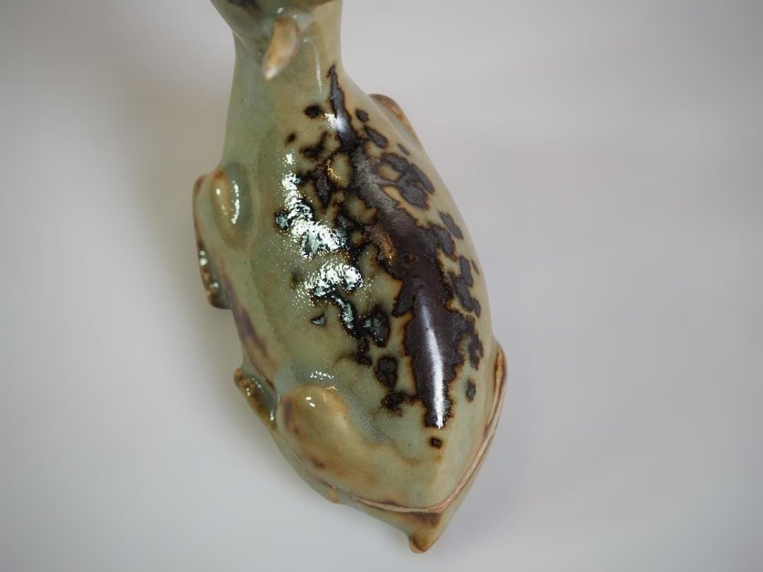 2代伊東陶山造『鹿香合』（共箱）