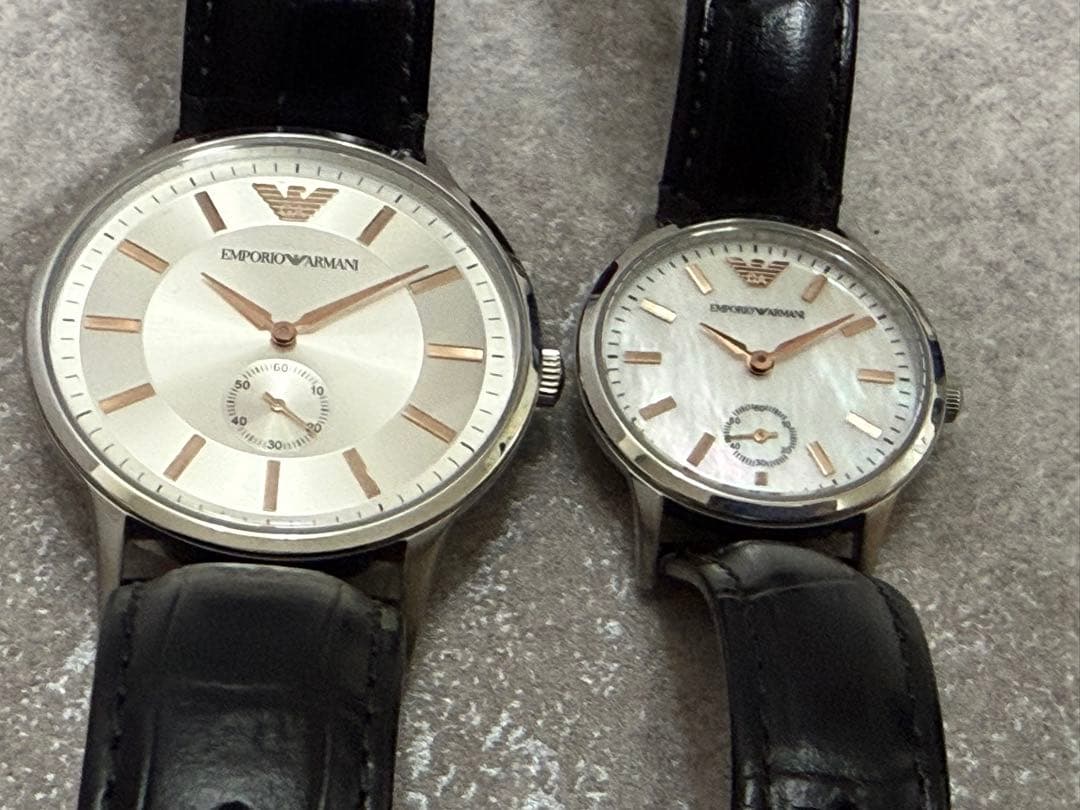 腕時計 ペア エンポリオアルマーニ AR-9113L AR-9113M シェル