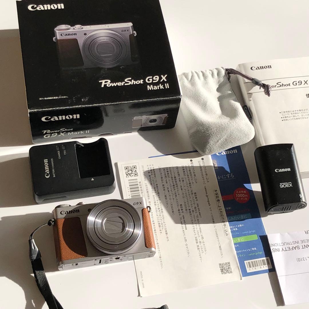 美品 canon キヤノン g9x mark ii フラッシュ90EX コンデジ