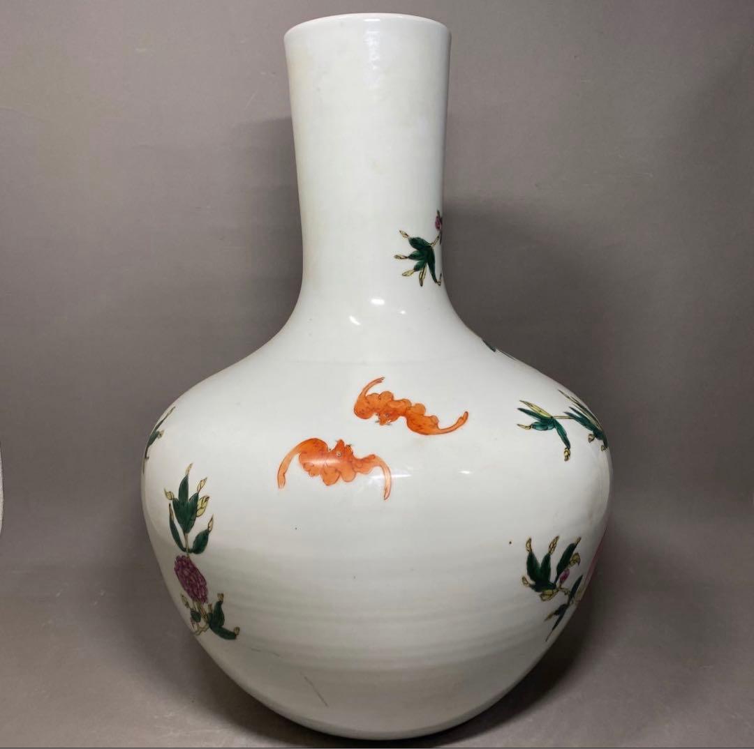 中国　景德鎮　大清乾隆年製　古玩　粉彩　花瓶　花器　サイズ 53㎝