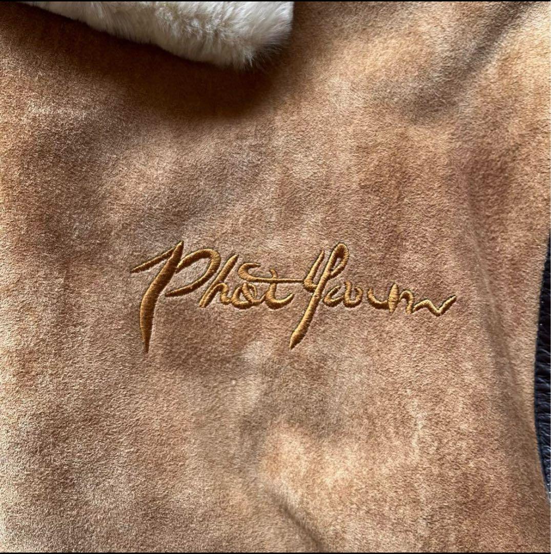 phat farm ファットファーム　ムートンジャケット　b-3 レザー　レア