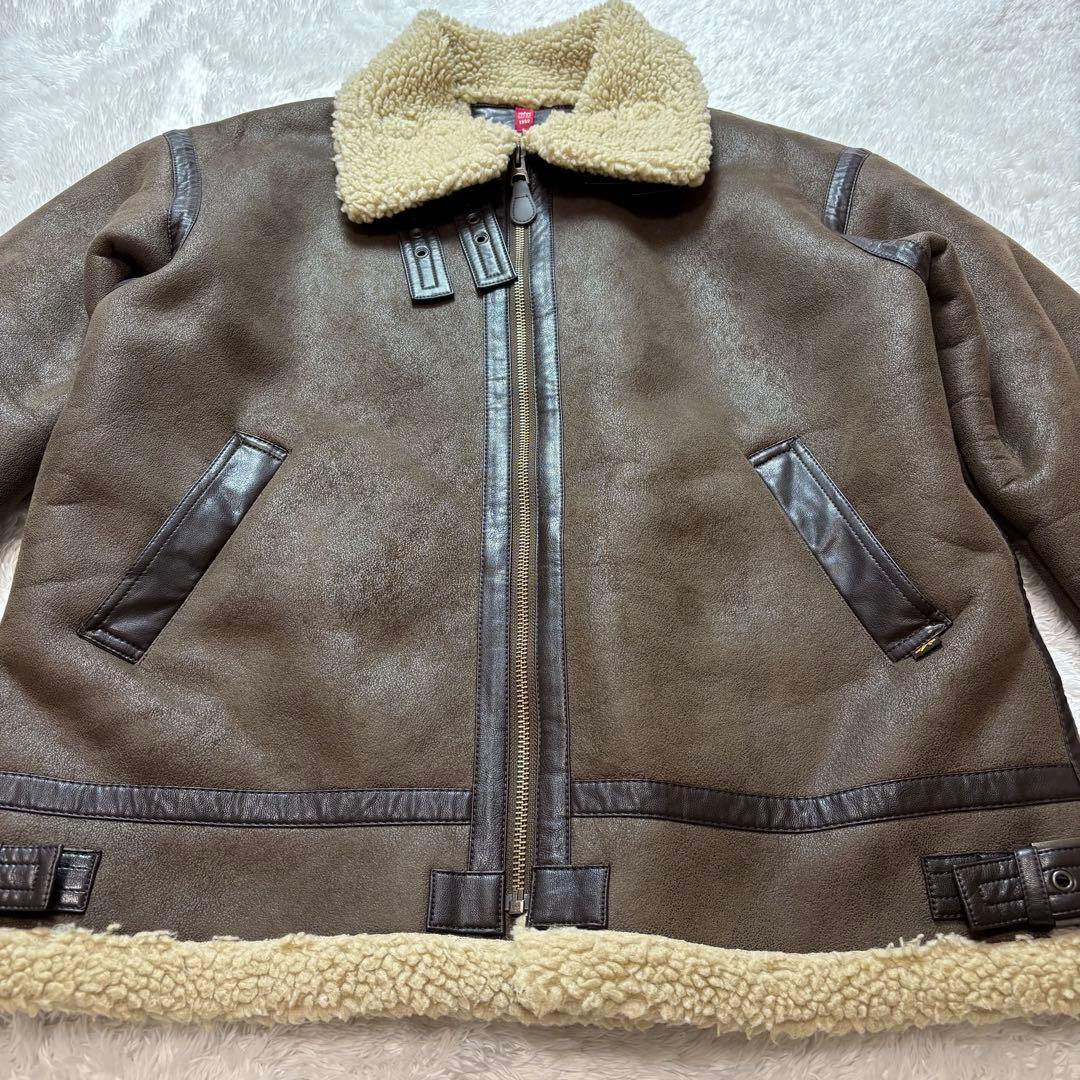 完売 ALPHA INDUSTRIES ブラウン B-3 XL ムートン