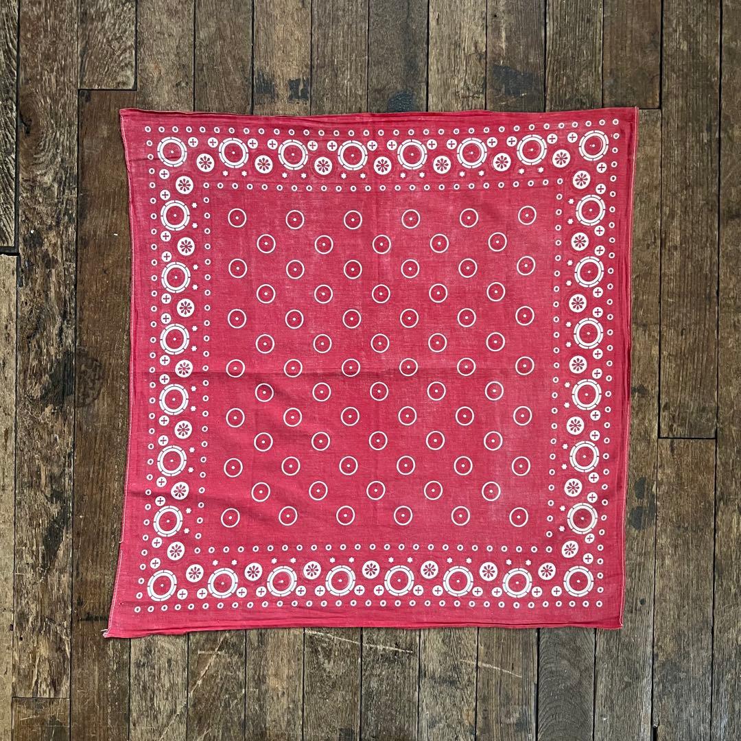 30s~40s ビンテージ バンダナ 両耳 バーズアイ ドット