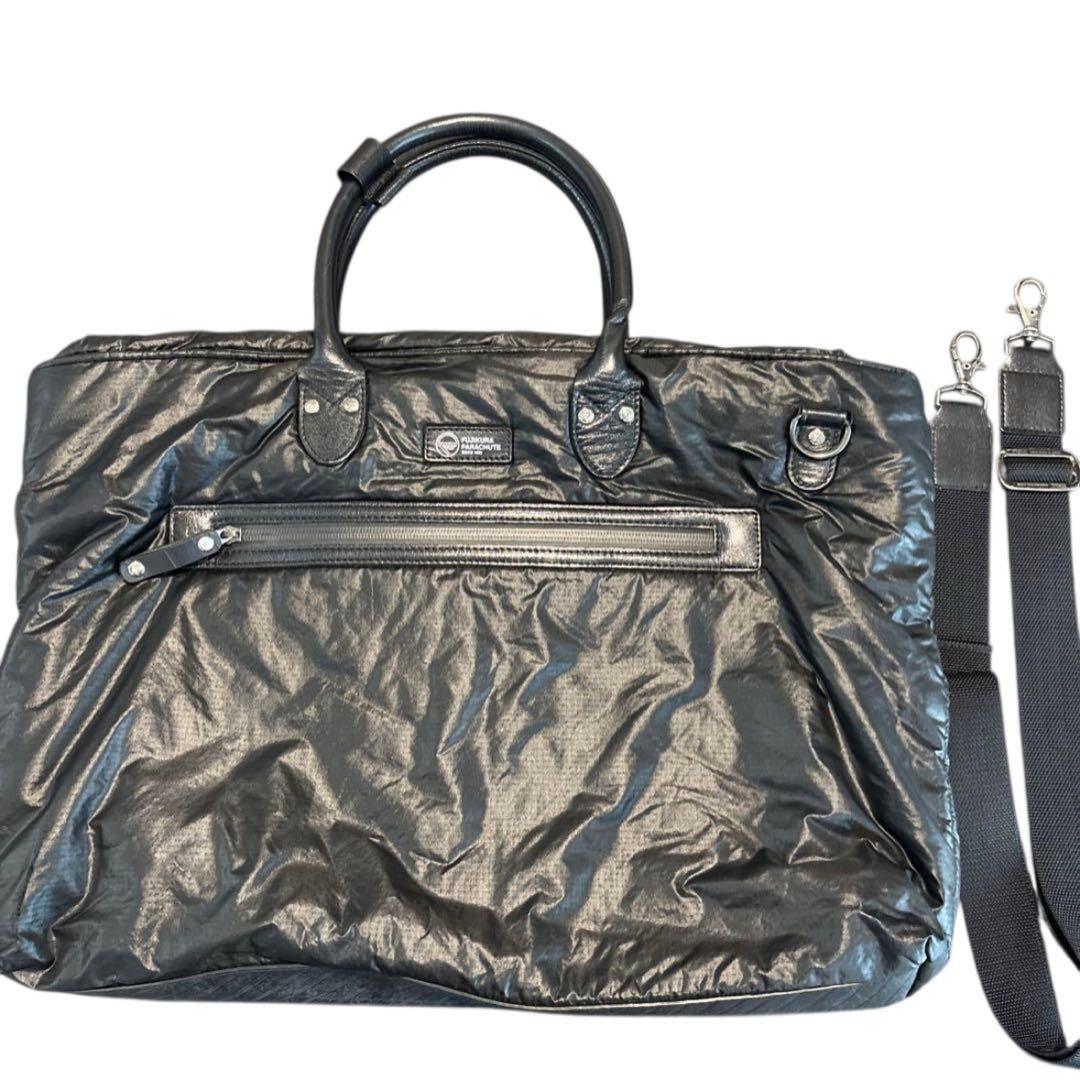 本日限定値下げシール×フジクラパラシュート　ビジネスバック　メンズ　ブラック