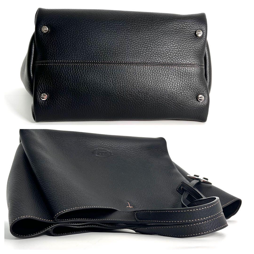 ほぼ未使用 トッズ Tタイムレス マイクロ ハンドバッグ ブラック 2way