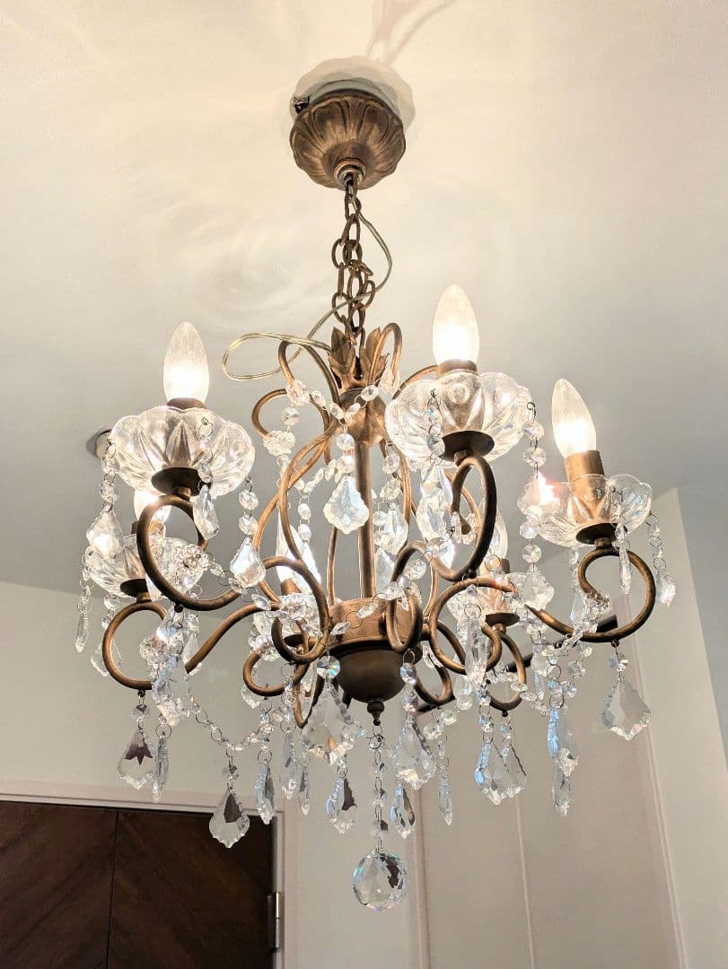 アンティーク風　6灯シャンデリア