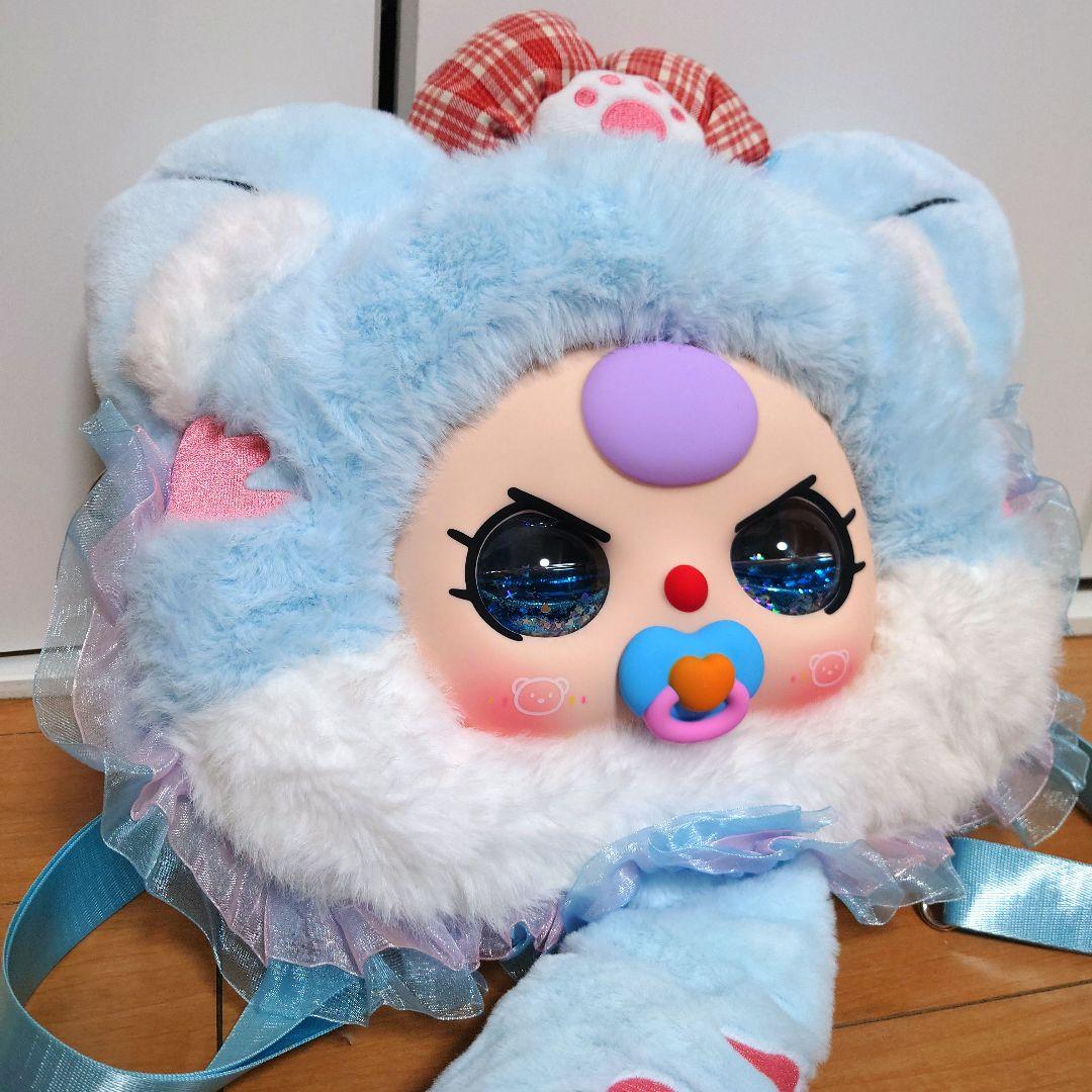 Babythree　バッグ　お顔リュック　猫　オイル目　バブ