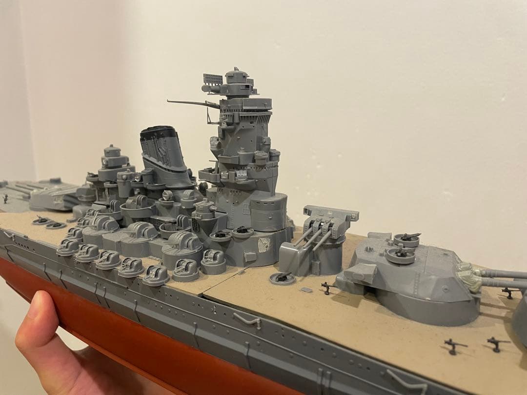 戦艦大和　プラモデル完成品　全長75cm