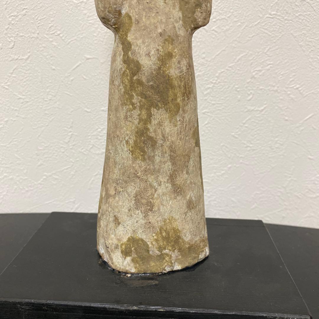 中国美術 唐 加彩 婦人俑 置物