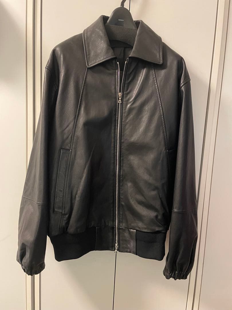 ジャケット・アウター ssstein Leather Zip Short Jacket BLACK S