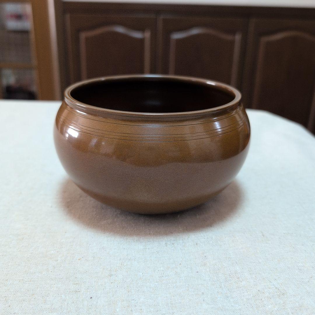 茶道具　唐銅鉄鉢建水　口糸目　鳳陽造　共布共箱入