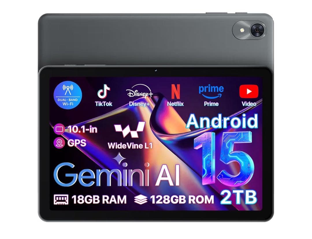 Android15 Gemini AI タブレット 10インチ Wi-Fiモデル